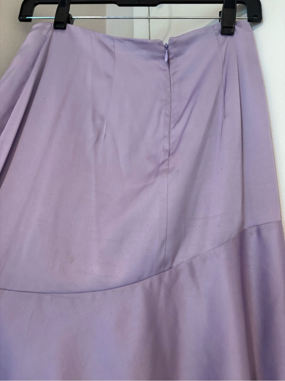 Lilac Satin Maxi Slip Skirt - Picture 6 of 7
